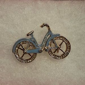Talbots Blue Bicycle Brooch